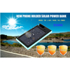8000mAh waterproof solar power bank with phone holder