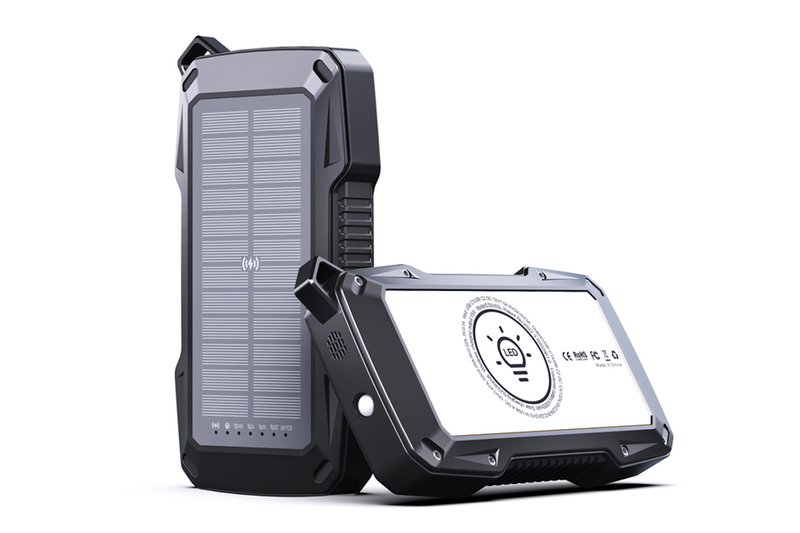 Eshine ES926S Solar Wireless Charger Plus Security Power Bank