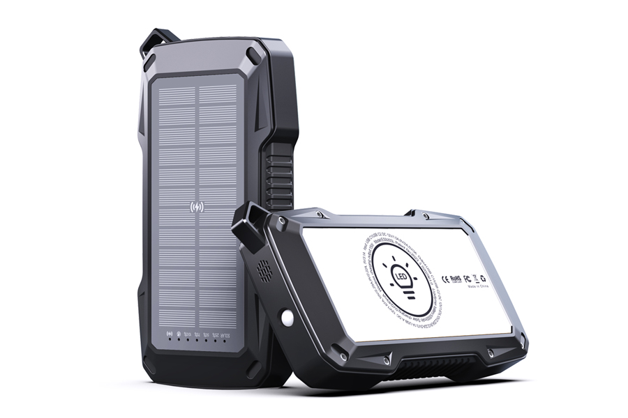Eshine ES926S Solar Wireless Charger Plus Security Power Bank