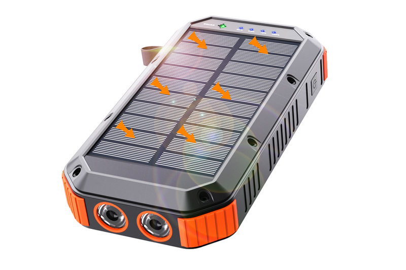 ES983S-65W 30000mAh Solar power bank with LED camping light