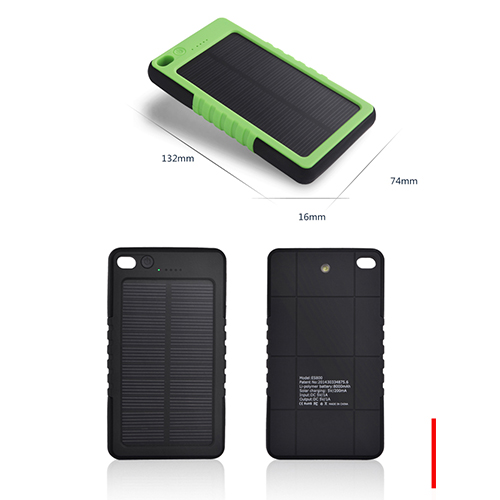 6000mAh outdoor solar power bank waterproof shockproof dustproof portable charger
