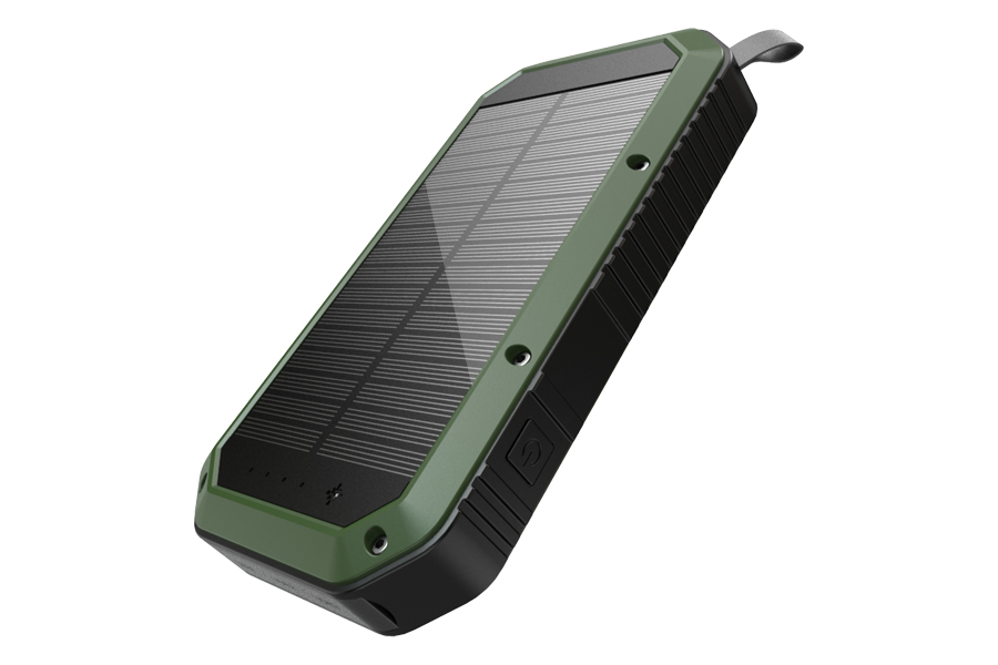 ES982S 20000mAh Solar power bank with LED camping light