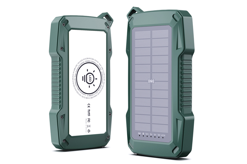 Eshine ES926S Solar Wireless Charger Plus Security Power Bank